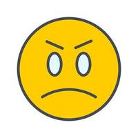 Angry Face Icon Design vector