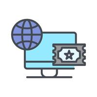Ticket System Icon Design vector