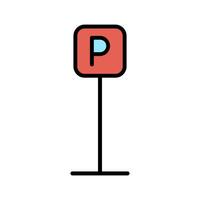 P Button Icon Design vector