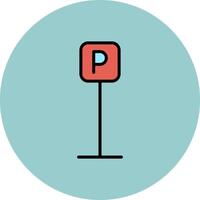 P Button Icon Design vector