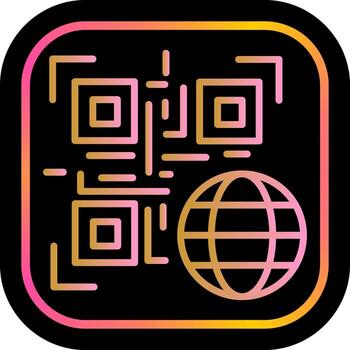 QR Code Website Icon Design vector