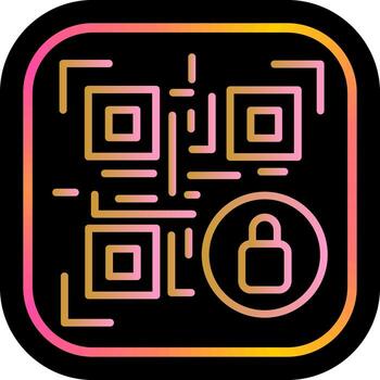 qr código cifrado icono diseño vector