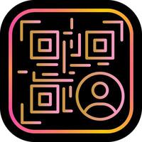 QR Code Contact Icon Design vector
