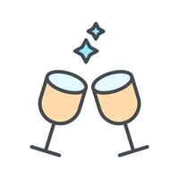 Wine Glasses Icon Design vector