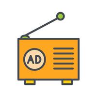 Radio Ad Icon Design vector