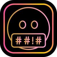 Face with Symbols on Mouth Icon Design vector