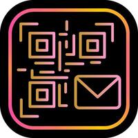 QR Code Email Icon Design vector