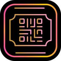 QR Code Ticket Icon Design vector