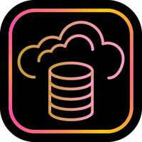 Cloud Database Icon Design vector