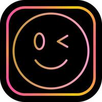 Winking Face Icon Design vector