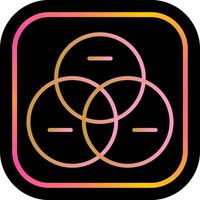 Venn Diagram Icon Design vector