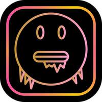 Cold Face Icon Design vector