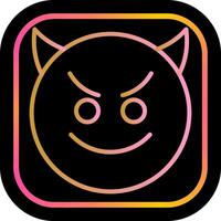Smiling Face with Horns Icon Design vector