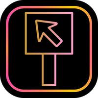 Diagonal Up Left Arrow Icon Design vector