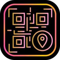 QR Code GPS Icon Design vector