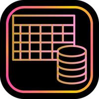 Table Data Icon Design vector
