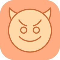 Smiling Face with Horns Icon Design vector
