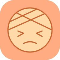 Face with Head-Bandage Icon Design vector