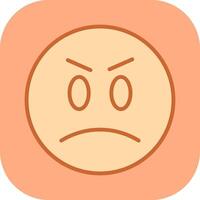 Angry Face Icon Design vector