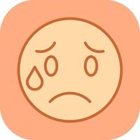 Crying Face Icon Design vector