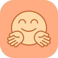 Hugging Face Icon Design vector