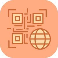 QR Code Website Icon Design vector