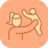 Mother and Son Icon Design vector