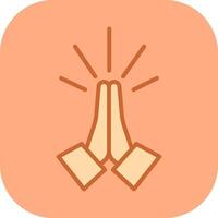 Folded Hands Icon Design vector