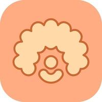Clown Wig Icon Design vector