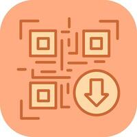 QR Code Download Icon Design vector