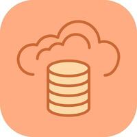 Cloud Database Icon Design vector