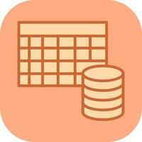 Table Data Icon Design vector
