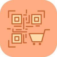 QR Code Shopping Icon Design vector
