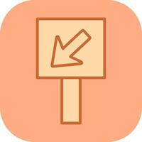Diagonal Down Left Arrow Icon Design vector