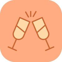 Champagne Toast Icon Design vector