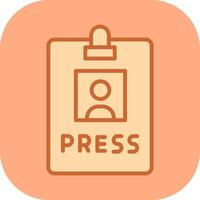 Press Pass Icon Design vector