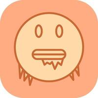 Cold Face Icon Design vector