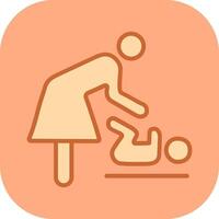 Changing Table Icon Design vector