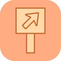 Diagonal Up Right Arrow Icon Design vector