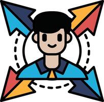 Concept of direction and purpose, as well as a positive attitude vector