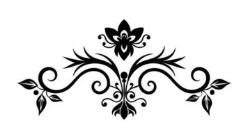 Floral pattern elegantly arranged on a pristine white background, showcasing intricate details and design flat illustration set on white background vector