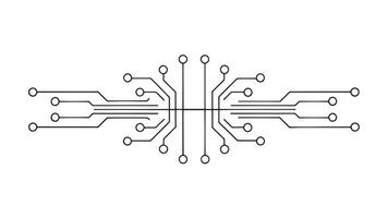 Close up of a circuit board filled with numerous circuits and components, illustrating advanced electronic design and technology vector