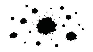 A collection of black ink scribbles scattered across a clean white background, creating an abstract visual effect white background vector