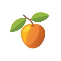 Jujube fruit flat illustration on white background vector
