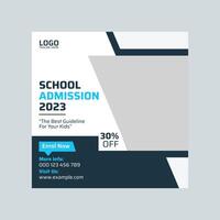 designs for web banners and social media posts promoting school admissions vector