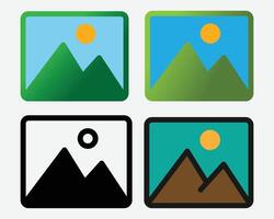 Image Gallery Icon Set. Picture icon isolated on white background. Picture icon. photo gallery icon vector