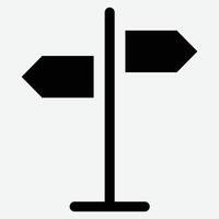 Traffic direction board icon. direction sign in different, destination, choice of directions, travel to different places. vector