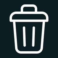 Garbage Bin Line Icon. Editable Stroke. Pixel Perfect. Garbage Can Icon. Trash Icon. vector