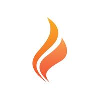 Simple candle flame logo design vector