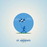 St. Andrew's Day vector